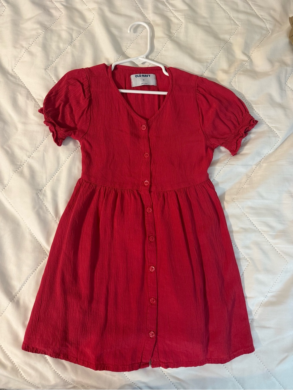 Old Navy Girls Red Button-Down Summer Dress